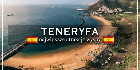Widok na plażę i miasteczko na Teneryfie, gdzie jest Teneryfa? To wyspa z pięknymi krajobrazami i atrakcjami.