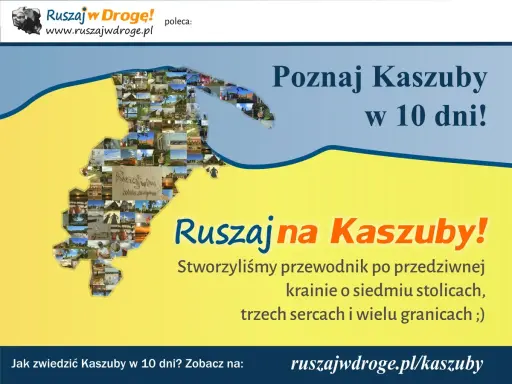 Mapa Kaszub złożona z wielu zdjęć. Zachęta do odkrywania tego regionu, gdzie są Kaszuby, w 10 dni.