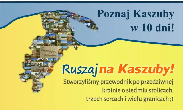 Mapa Kaszub złożona z wielu zdjęć. Zachęta do odkrywania tego regionu, gdzie są Kaszuby, w 10 dni.