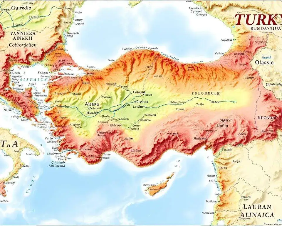 Mapa Turcji Europa Azja Bosfor